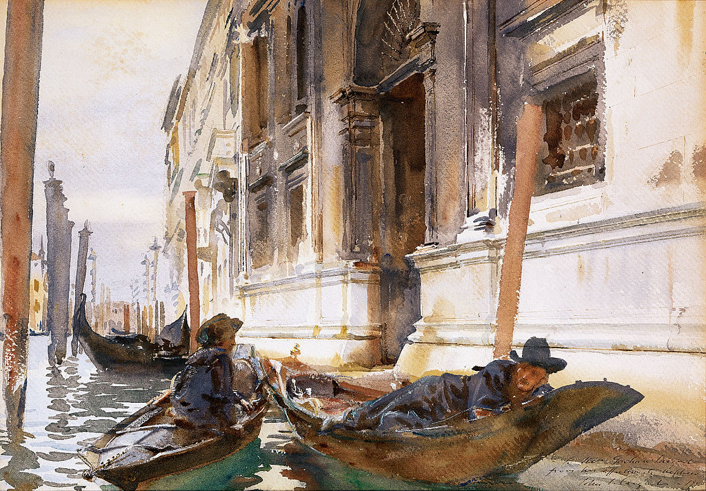 Sargent, John Singer – “La siesta dei gondolieri” (1904 c.) 