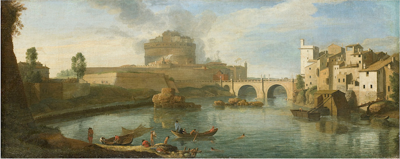Il Tevere a Castel Sant' Angelo visto da sud, 1710-1715