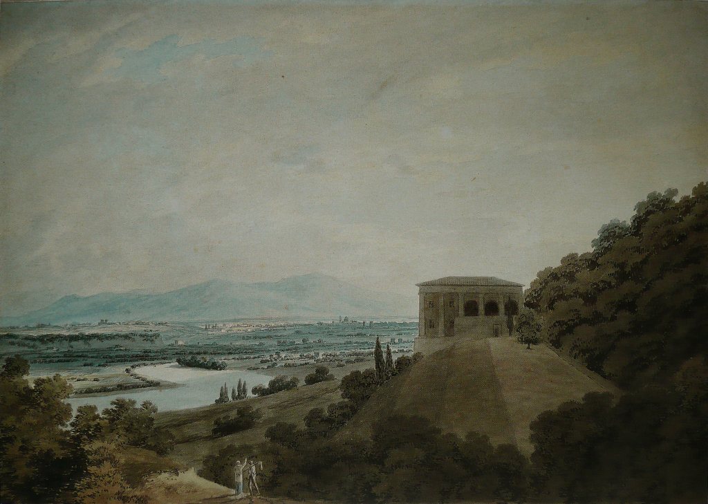 John Robert Cozens- Villa Madama a Roma-1791