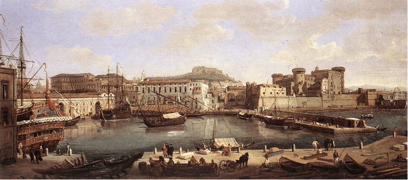 Vista del porto di Napoli 1700-1710