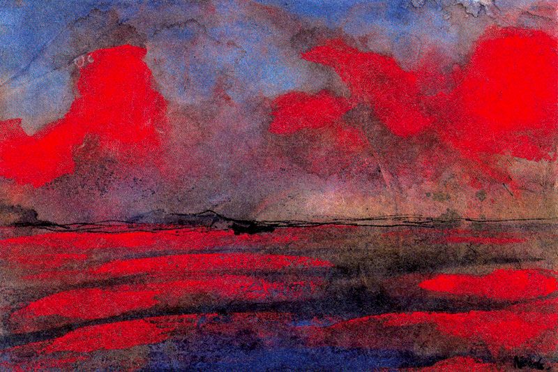 Emil Nolde - Landscape in Red Light