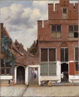 View of houses in Delft, known as ‘The little street’.