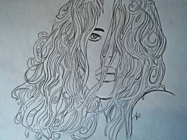 Omaggio al Maestro Milo Manara - grafite su foglio acquarello