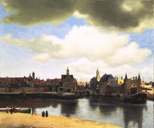 Vermeer Veduta di Delft olio su tela 1661-1663 circa