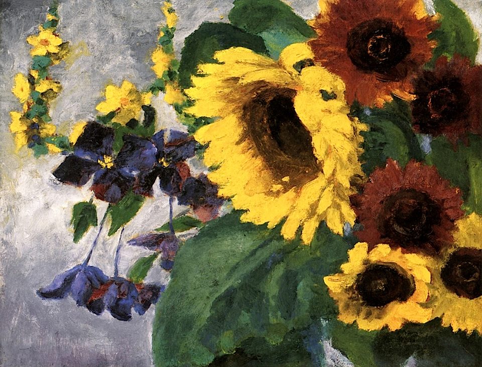 Emil Nolde Grandi Girasoli e Clematis 1943