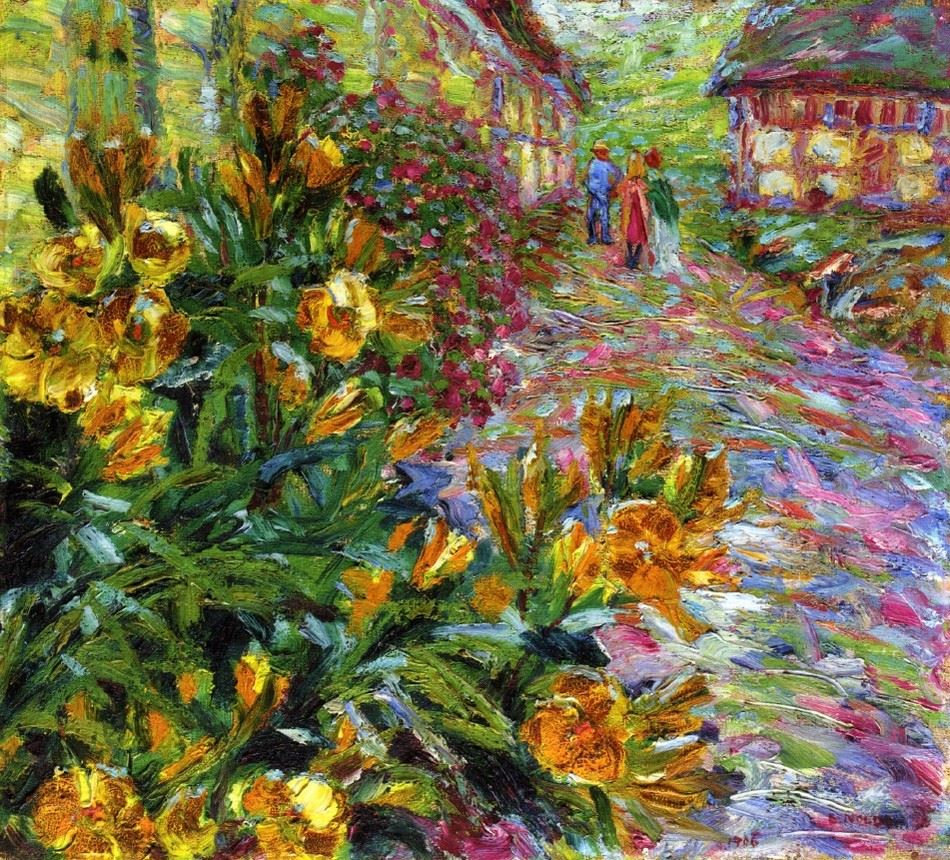 Emil Nolde Yellow Flowering Shrub 1906