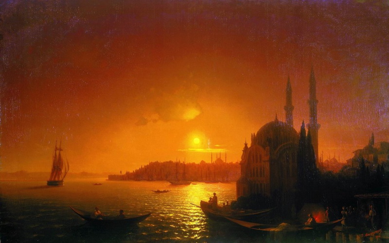 Ivan Konstantinovich Aivazovsky Type of Constantinople in the moonlight, 1846