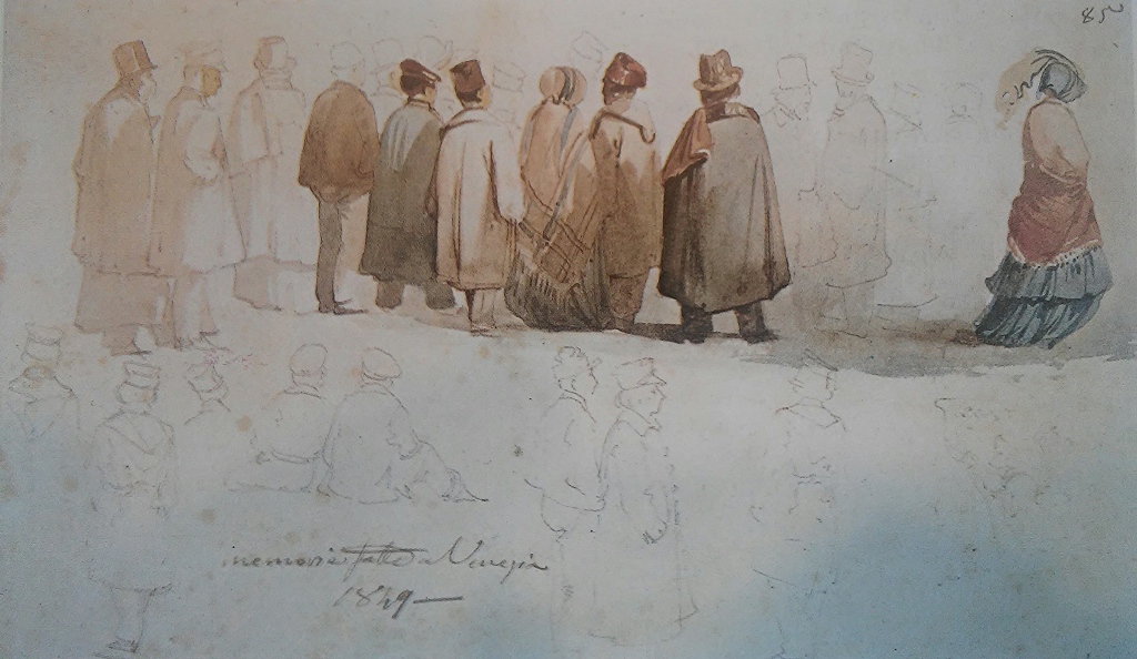 Ippolito Caffi - Macchiette popolari veneziane - 1849