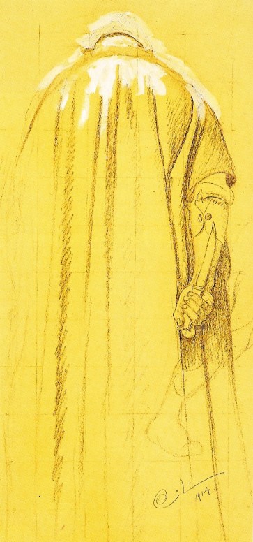 The wizard disegno preparatorio