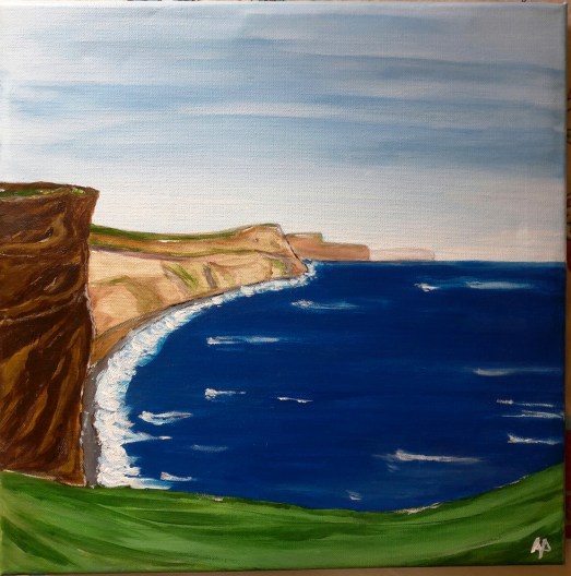 Scogliere di Moher - acrilico su tela